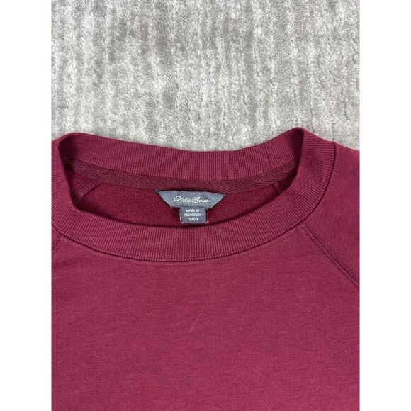 Eddie Bauer Shirt Mens‎ Small Red Pull Over Crew Neck Side Slits - Picture 4 of 10